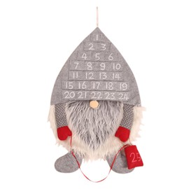 Christmas Advent Calendar Wall Hanging Felt Snowman Countdown Calendar with 24-Day Pockets Christmas Felt Advent Calendar Xmas Countdown Calendar for Christmas Decor Home Office Window Shop Gifts Gray
