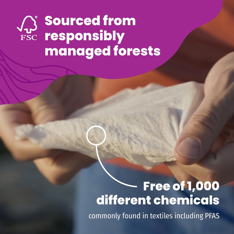 PACT Bathroom Wipes (100-Pack) | Compressed Toilet Wipes for Camping,