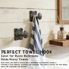 KOXHERO Heavy Duty Cast Iron Railroad Spike Wall Coat Hooks