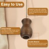 sourcing map 24Pcs Cord Knobs, Wood Cord Tassel Drops Pull