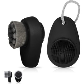 VWMYQ Cepillo limpiador facial de silicona con burbujas de jabón, cepillo exfoliante facial de mano, limpiador suave, limpieza de poros, masaje para todo tipo de piel, color negro 1