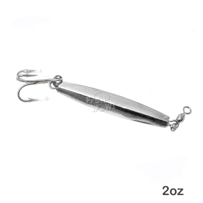 20pcs Fish WOW! 2oz Diamond Jig with a Treble Hook