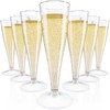 JOLLY CHEF 100 Pack Plastic Champagne Flutes Disposable 4.5 oz