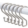 Goowin Shower Curtain Hooks, S Shape Shower Curtain Rings, Rustproof