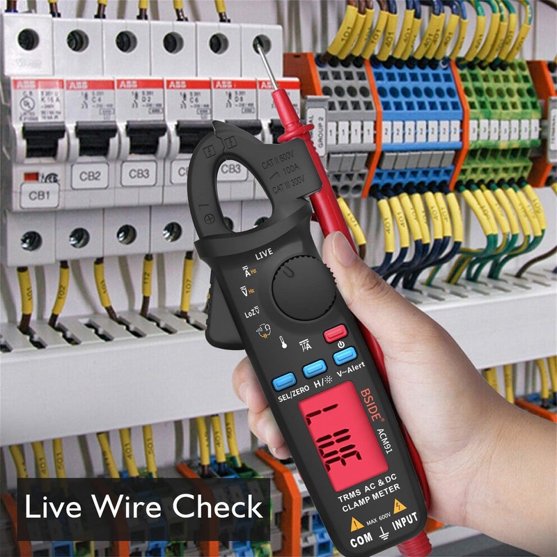 1mA DC Clamp Meter True RMS 6000 Counts Auto-Ranging Digital