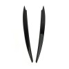 Front Headlight Eyelid Eyebrow Cover Trim Black For VW Golf