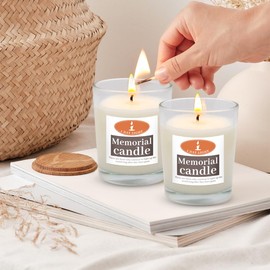 1 Day Yahrzeit Candle - 4 Packs 24 Hour Glass Memorial Candles for Yizkor, Yom Kippur, Yom Tov, Ner Neshama, Kosher or Other Holidays