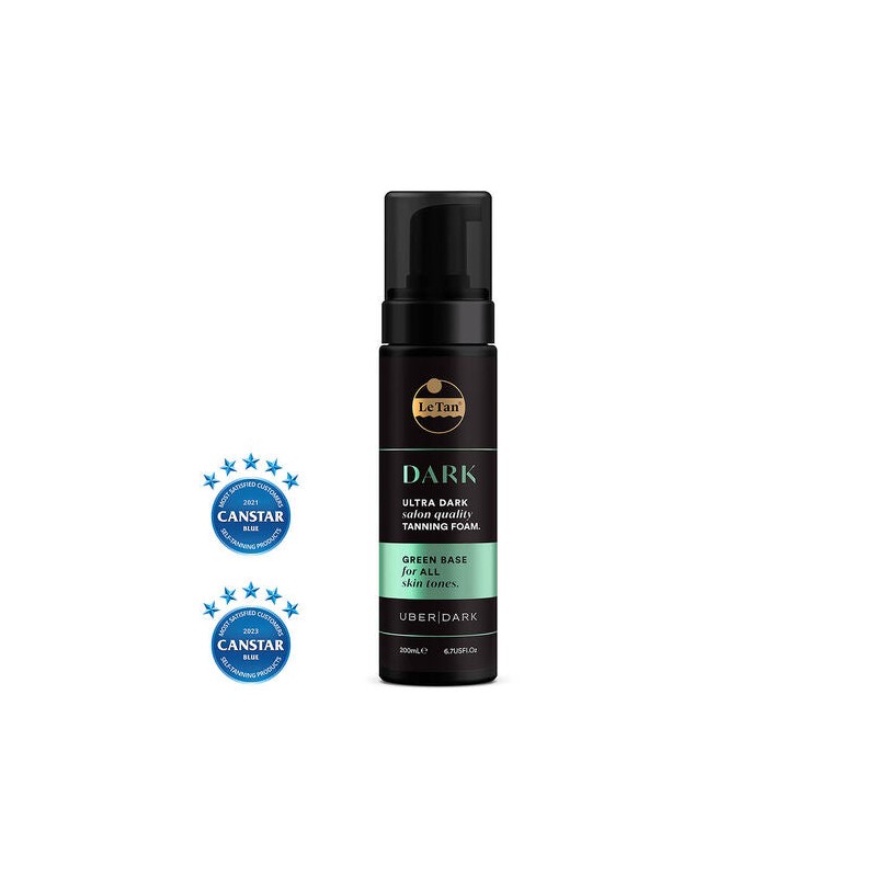 Le Tan Uber Dark Self Tanning Foam Green Base 200mL