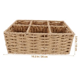 SHOWERORO Sundries Organizer 6-Section Pantry Organiser Beige Practical for Daily Use