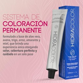 HIDRACOLOR - Tinte Permanente en Crema para Cabello Color 5.45 Castaño Claro Cobrizo Caoba 90 ml, Cubre Canas, con Miel y Aloe Vera, Gran Duración y Humectación, Coloración Cabello, Sedosidad y Brillo