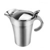 ShineMe Stainless Steel Gravy Boat Sauce Jug with Lid, Double