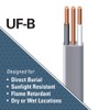 Southwire 13054226 14/2 UF W/G Hundred' Wire, Gray, Hundred Ft