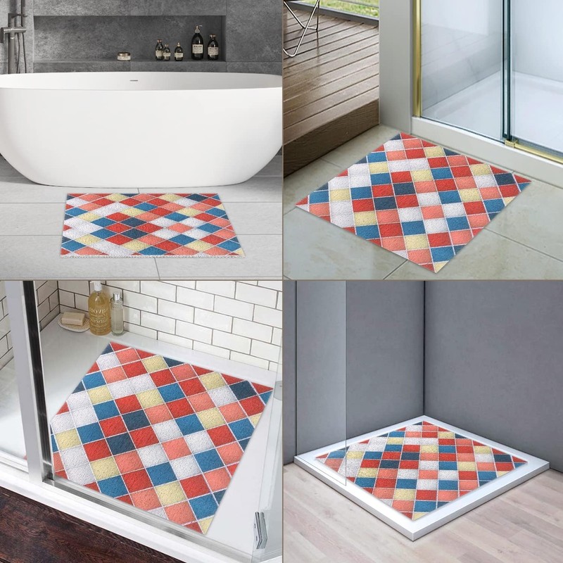 Shower Mat Non Slip Anti-Mildew: 60x60 cm Square Shower Mats
