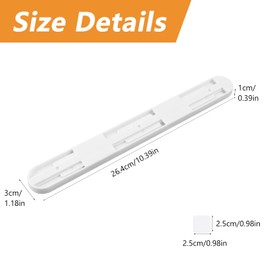 MOROBOR Basket Office Glide, 2pcs 10.39 Inch Length Cabinet Tracks Runner Pull Out Replace Guide Rail Adhesive Drawer Slides Mutifunctional Basket Rail for School Bedroom Kitchen