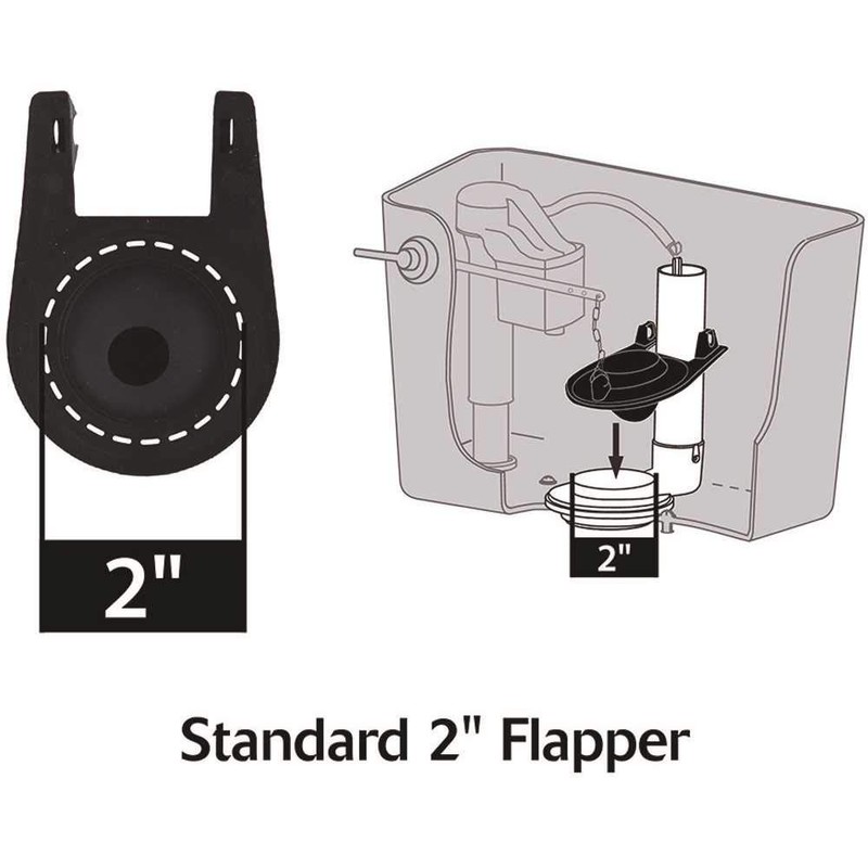 Korky 54bp Premium Flapper Tank Ball, 1.5", Black, No Color