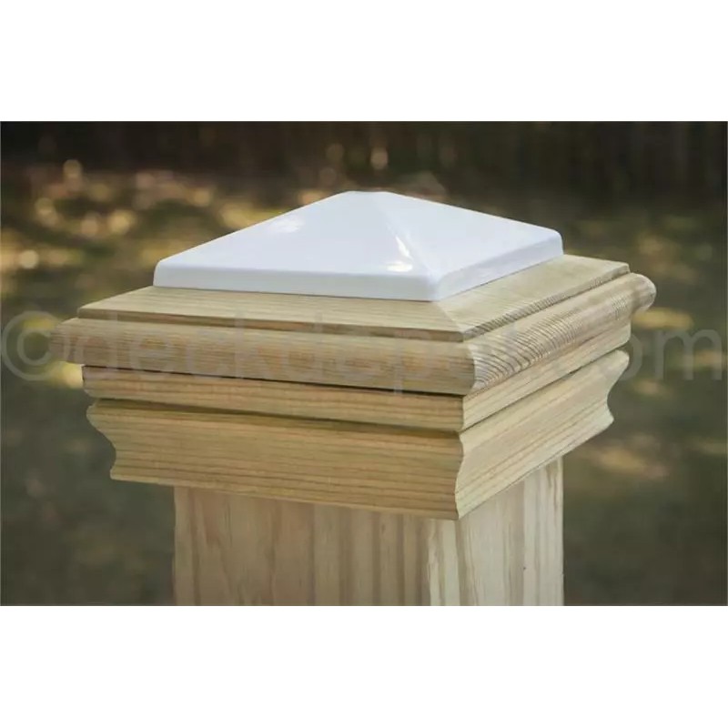 Deckorators 4x4 Deckorators Aluminum Pyramid Post Cap - White with