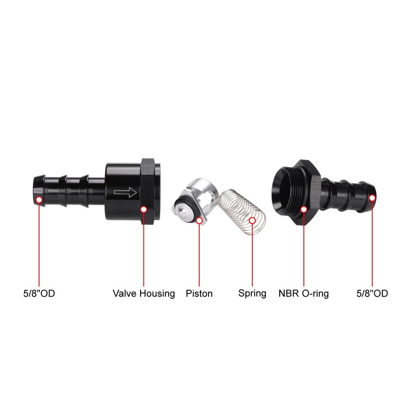 Podavelle 5/8" Non Return One Way Inline Check Valve Fitting