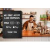 We Only Accept Card Payments Freestanding Sign | Wooden base