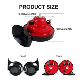 Motorcycle Car Horn, Loud Horn 12 V, Universal Loud Horn Horn, Pack of 2 Motorcycle Car Horn, 12 V Car Horn, Snail Horn 12 V, 110BD Train Horn for Cars, 12 V Car Horn, Speaker Car Train Horn 12 V