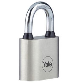 Yale - Y112/30/121/1 Iron Disc Padlock 30mm - Nickel Plated - Hardened Steel Shackle - Extreme Corrosion Resistance for Outdoor use