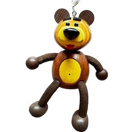SeleXions Swinging figure brown bear, approx. 16 cm, wood