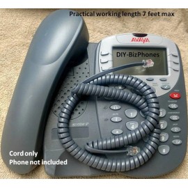 DIY-BizPhones-Avaya-5400 Gray 12Ft Handset Cord for Avaya 5400 Series Phone 5410 5420 Curly