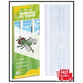 Does Not Apply Kensizer 30-Pack Window Fly Traps for Indoors, Paper Sticky Strips, House Fly Ca