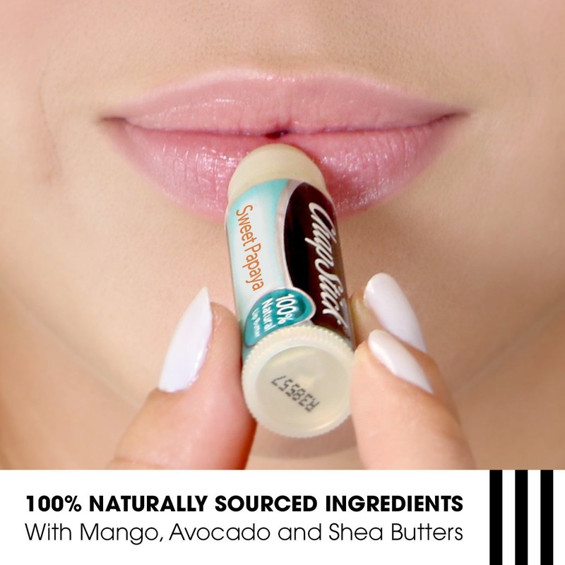ChapStick Papaya 100% Natural Lip Butter Tube, Lip Balm -