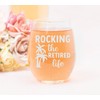 C M Rocking the Retired Life Stemless Wine Glass -