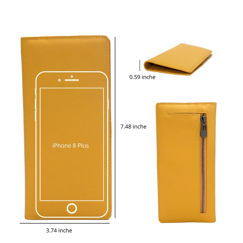 Bveyzi Ultra Slim Thin Leather RFID Blocking Credit Card Holder