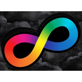 Kramer Black Neurodiversity Autism Sticker for Car Vinyl Decal Truck Window Bumper Sticker Water Bottle Laptop Decal Motorcycle Helmet (3")