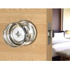 Dummy Round Crystal Door Knobs Satin Nickel Round Rosette