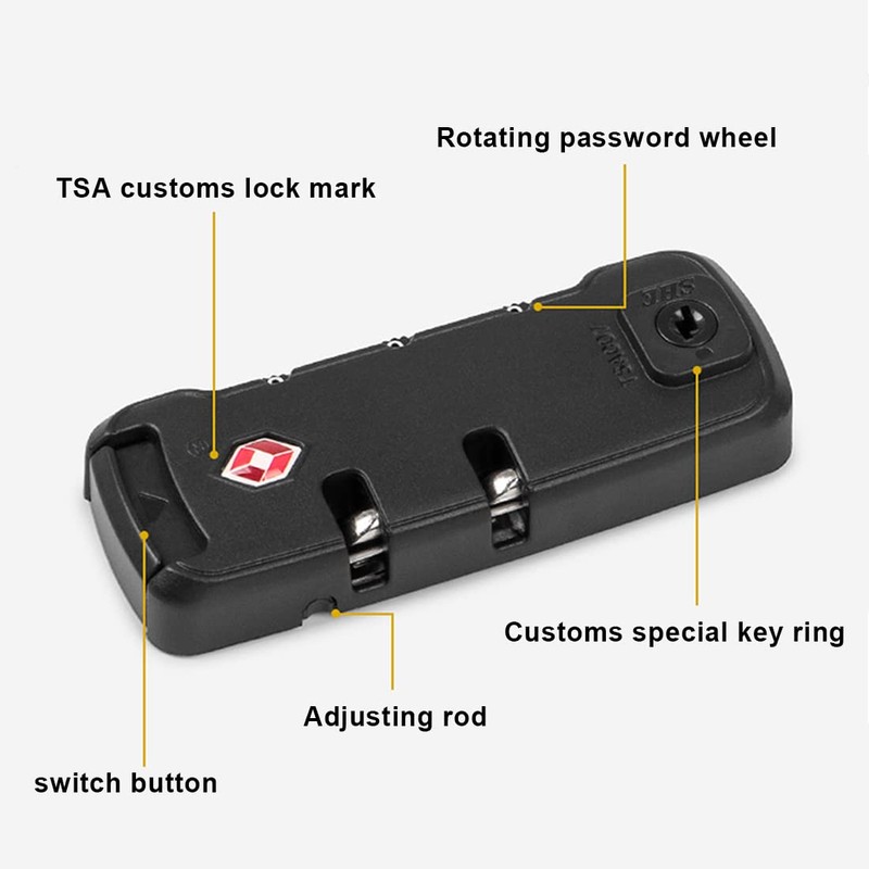 Reccisokz 2 Piece Luggage Security Lock, TSA Suitcase Lock, TSA