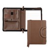 POPRUN Portfolio Binder with Zipper, Leather Padfolio Document Organizer with