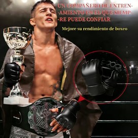 Guantes De Box para Hombres Y Mujeres, Guantes De Entrenamiento De Medio Dedo, Boxing Gloves para Adulto,Adecuados Artes Marciales Mixtas, Muay Thai, 