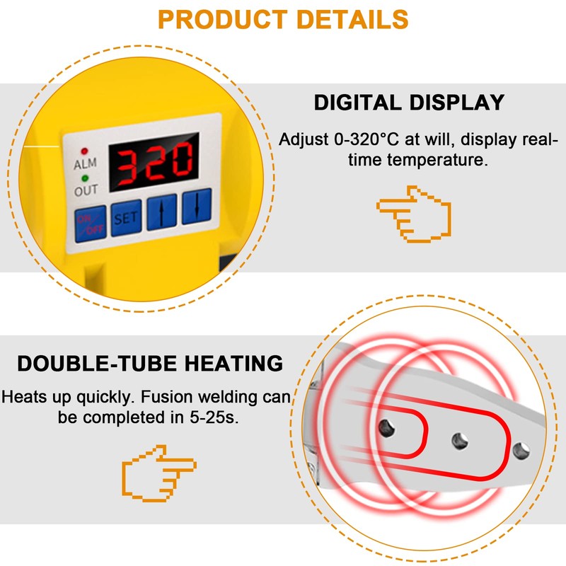 JIAWANSHUN Plastic Pipe Welding Machine, 110V Plastic Water Pipe Welder