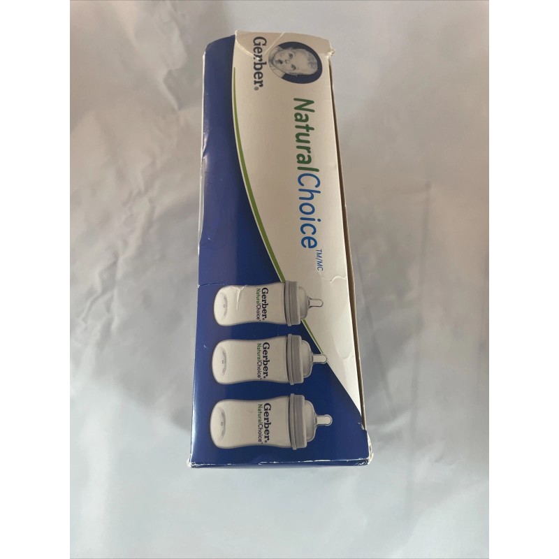 NUK Gerber Natural Choice 3pk Wide Neck Bottle Fast Flow