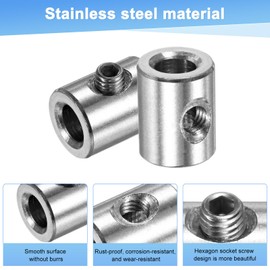 M METERXITY 8-Pack Wire Rope Cable Clamp, 6mm Hole 304 Stainless Steel Single Holes Lock Clip with Hexagon Screws Spanner for Cable Rigging/DIY Decorative Rope/Clothesline