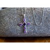 Logos Trading Post Birthstone Cross Sterling Silver Pendant, Vintage Pendant
