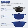 Tramontina Utsava 2.3-Quart Pre-Seasoned Cast Iron Kadai with Lid, Small