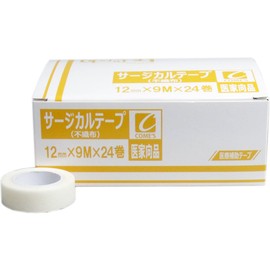 Doctors' Surgical Tape, Non-woven Type, 0.5 inches (12 mm) x 33.8 ft (9 m) x 24 rolls
