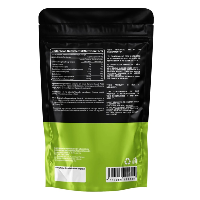 Wellthy Ácido Alfa Lipoico 300mg 30 CÁPSULAS. Solo una Cápsula