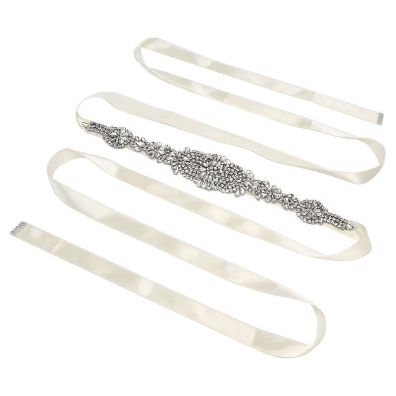 Rhinestone Wedding Dress Belt Elegant Waistbelt Clothes Accessories for Bride