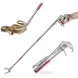 50" Snake Grabber Tool,Collapsible 3 Sections Snake Stick,Folded 17 Inch Snake Tongs Per Section,Snake Catcher Grabbers for Rattlesnakes,Snake Pole Handling Tools,Long Reach Grabber for Many Scenarios