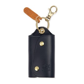 IL BISONTE Key Case, Leather, Genuine Leather, Cowhide Leather, Women's, Men's, Unisex, navy