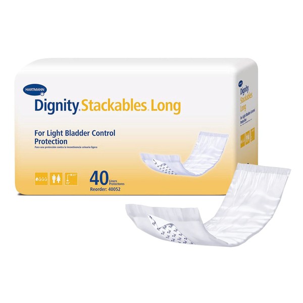Hartmann 88523100 Incontinence Liner Dignity Stackables 3.5 X 15 Inch Light Absorbency Absorbent Polymer Unisex 40052 Box Of 160