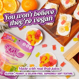 Huer - Simply Huer Plant Based Sour Bears 3 Pack - Easter Basket Stuffer - Soft & Chewy Gummy Candy Bundle, Plant-Based, Vegan, Assorted Sour Fruit Flavours, Natural Flavours & Colours, School Friendly -150g Bags