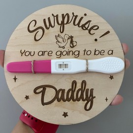 You are going to be Dad-Pregnancy announcement custom | Wood and engrave | Dad to be disc | Daddy pregnancy announcement. 15 cm
