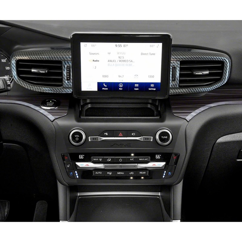 ruihe 2pc Carbon Fiber Color Centre Air Conditioning Dashboard Vent
