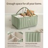 Blissful Diary Baby Diaper Caddy Organizer, Stylish Storage Basket for